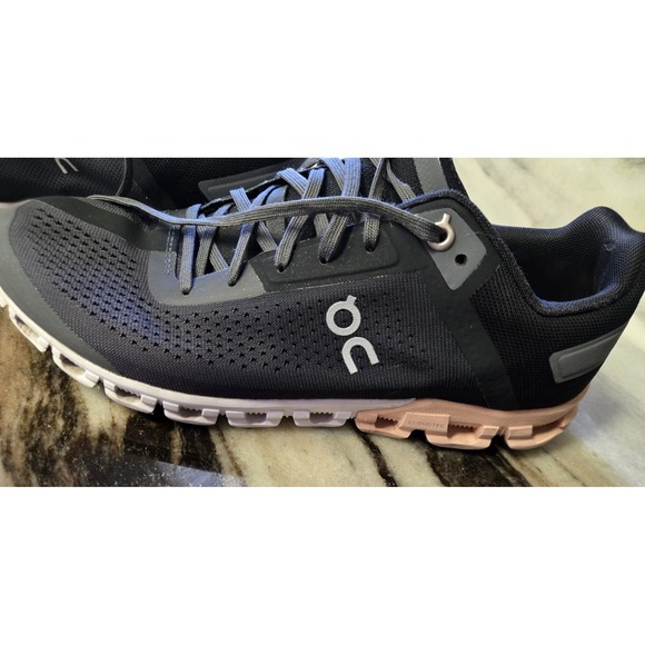 On Cloud Flow Women's Running Shoes Size 9, Black/White/Peach, Athletic Sneaker - Picture 7 of 11